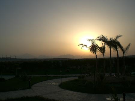 coucher du soleil à hurgadha en egypte
